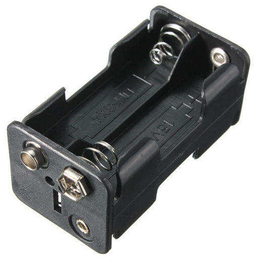 Picture of 4-Slot 4 x AA Battery Back To Back Holder Case Box