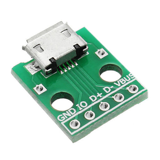 Immagine di Micro USB To Dip Female Socket B Type Microphone 5P Patch To Dip With Soldering Adapter Board
