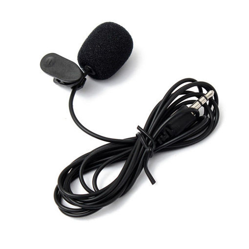 Immagine di Collar Mini 3.5mm Tie Lapel Lavalier Clip Microphone For Lectures Teaching