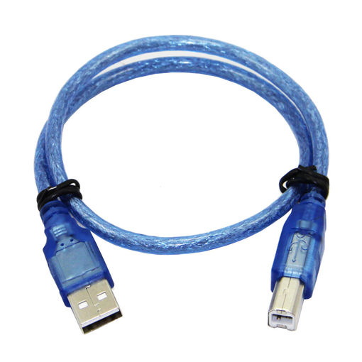Picture of 30CM Blue USB 2.0 Type A Male to Type B Male Power Data Transmission Cable For Arduino