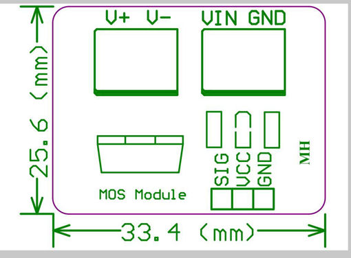 Immagine di 0-24V Top Mosfet Button IRF520 MOS Driver Module For Arduino MCU ARM Raspberry Pi