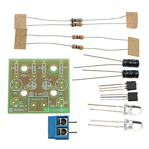Immagine di EQKIT Bright DIY LED Flash Kit Simple 3-9V Electronic Production Kit