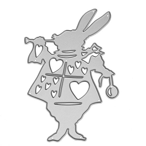 Immagine di Poker Rabbit Cutting Die Stencil for DIY Scrapbook Album Paper Card Gift