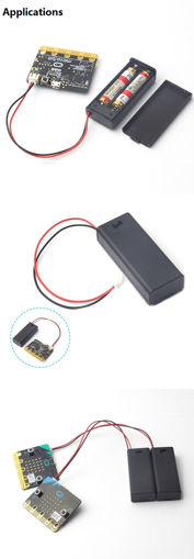 Picture of KittenBot 6.5*2.8cm 2 Section Battery Holder For AAA 7 Batteries With Switch & PH2.0 Terminal Line