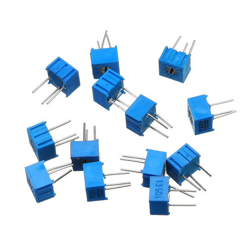 Immagine di 13Pcs 100R-1M Each 1 3362 Potentiometer Package 3362P Adjustable Resistor