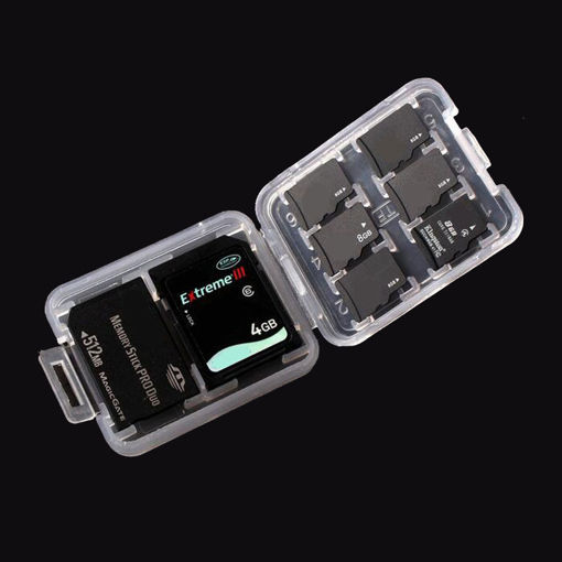 Immagine di Memory Card Storage Box Case Organizer for 1xSD Card 6xMicro SD Card 1xMemory Stick