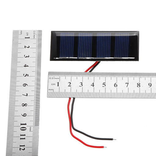 Immagine di 0.2W 2V 78.8*28.3mm Mini Polycrystalline Silicon Epoxy Board  Solar Panel for DIY Part