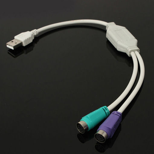 Picture of USB Male to PS2 Female Cable Adapter Converter Use For Keyboard Mouse
