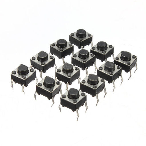 Immagine di Geekcreit 100pcs Mini Micro Momentary Tactile Touch Switch Push Button DIP P4 Normally Open