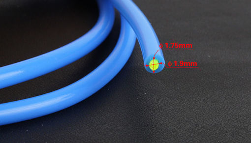 Immagine di 1.75mm 1M PTFE Teflon Feed Tube with Black/Blue/Orange For Nozzle Extruder 3D Pritner Part
