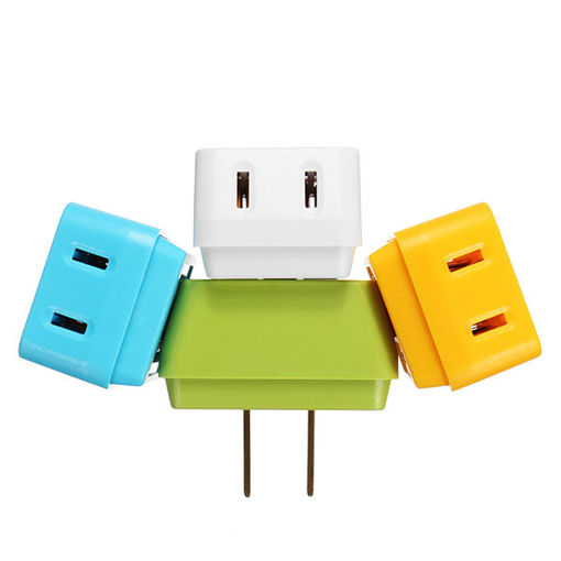 Picture of Colorful 1 to 3 US to US Trapezoid Plug Adapter Switch