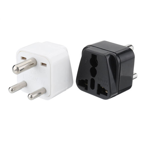Picture of Universal AC Power Type D 3 Pin Round Plug Travel Adapter Convert