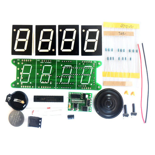 Immagine di DS3231 Voice Timing Music Light Control DIY Digital Electronic Alarm Clock Kit