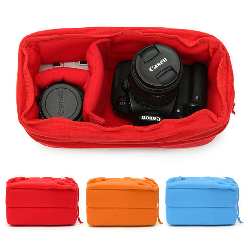 Picture of Padded Shockproof DSLR SLR Camera Insert Bag Protect Case Pouches For Canon For Nikon For Sony