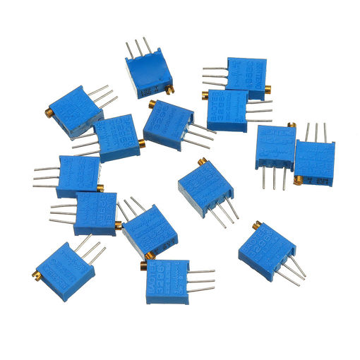 Picture of 13Pcs 100R-1M 3296 Potentiometer Package 3296W Potentiometer Adjustable Resistor