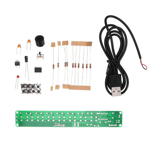 Immagine di EQKIT Simple Electronic Organ Kit DIY NE555 Soldering Practice Board Multi-notes Keyboard Set