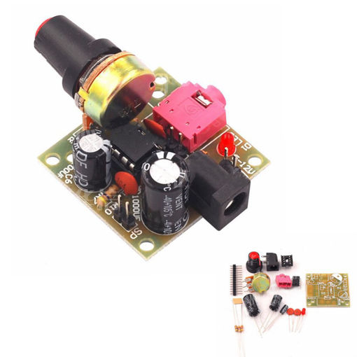 Picture of LM386 DC 3-12V 3.5mm Super Mini Audio Amplifier Board Module Audio Power Electronic Kit