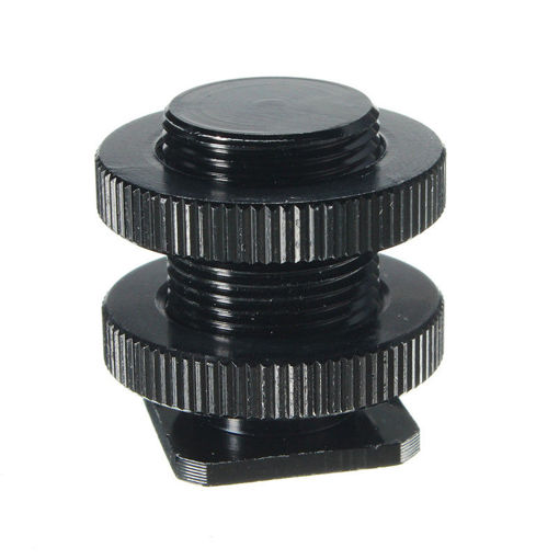 Picture of Cold Hot Boot Shoe Adapter 5/8 1/4 Inch Screw Camera Microphone Holder Mount Bracket