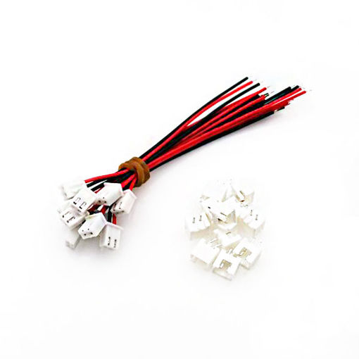 Immagine di 10Pcs XH Pitch 2.54mm Single Head 2Pin Wire To Board Connector 15cm 24AWG With Socket