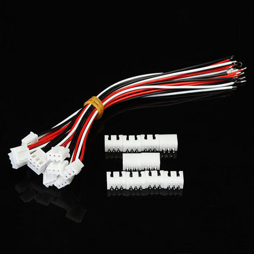 Immagine di 10pcs XH Pitch 2.54mm Single Head 3Pin Wire To Board Connector 15cm 24AWG With Socket