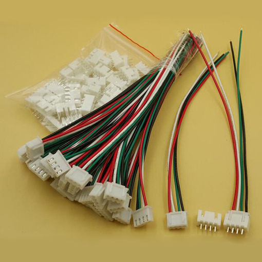 Picture of 10Pcs XH Pitch 2.54mm Single Head 4Pin 4Way Wire To Board Connector 15cm 24AWG With Socket