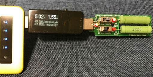 Picture of JUWEI 5V 10W 2 Switch USB Aging Discharge Loader 3 Kinds Current Test Load Power Resistor
