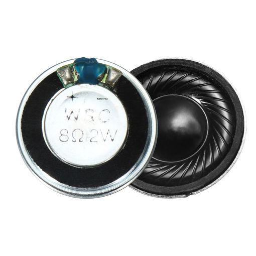 Picture of 2pcs Replacement 2W 8R 8 Ohm 28MM Speaker Loudspeakers Horn for VCD EVD Thick 5.6MM
