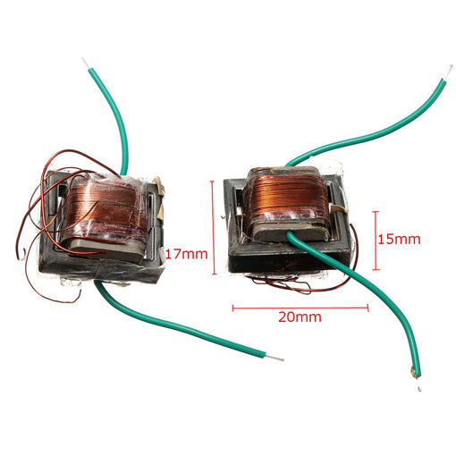Immagine di 2Pcs 10KV High Frequency High Voltage Transformer Booster Coil Inverter