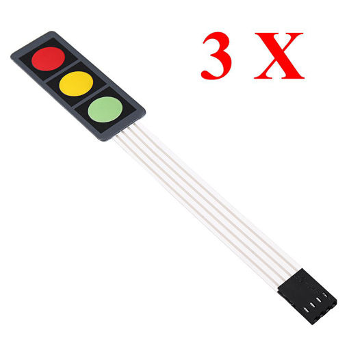 Picture of 3Pcs 3Key Press Film Switch Module Single Chip Microcomputer Extended Keyboard Electronic Switch Module