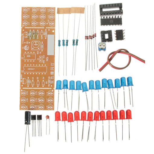 Immagine di DIY Two-color LED Flashing Light Electronic Kit Circuit Board