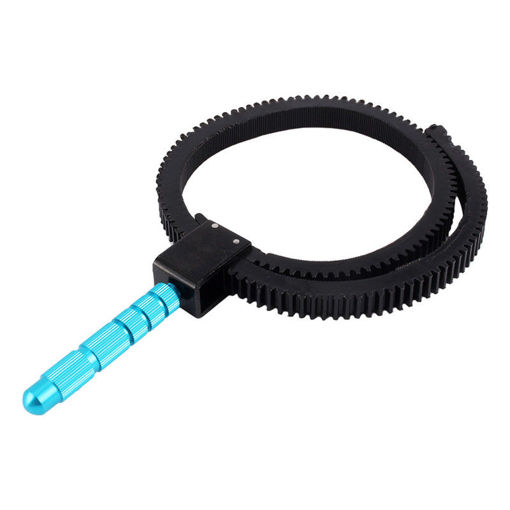 Picture of Adjustable Rubber Follow Focus Gear Ring Belt with Aluminum Alloy Grip for DSLR Camcorder Camera