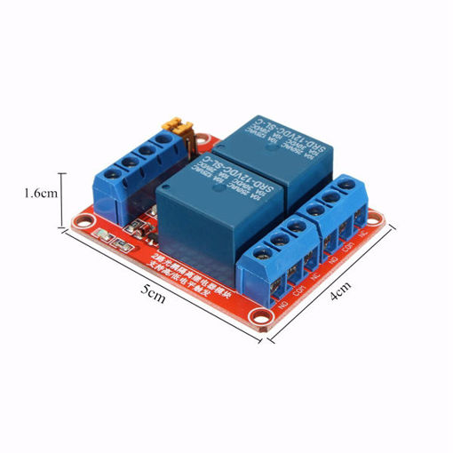 Picture of 12V 2 Channel Relay Module With Optocoupler Support High Low Level Trigger For Arduino