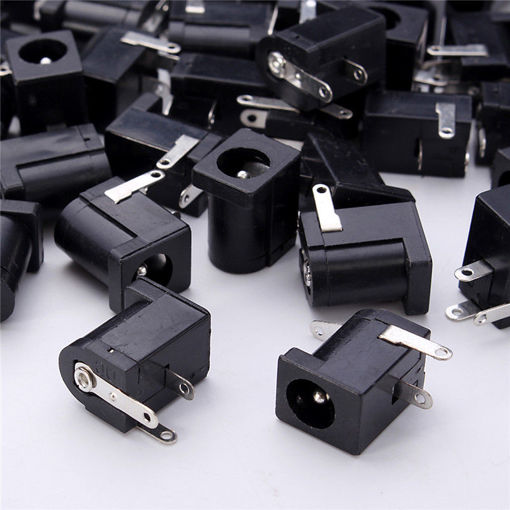 Picture of 50pcs DC-005 3Pin Black DC Power Jack Socket Connector 5.5*2.1mm