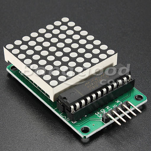 Immagine di MAX7219 Dot Matrix MCU LED Display Control Module Kit For Arduino With Dupont Cable