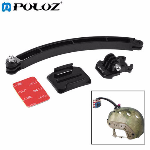 Picture of PULUZ Outdoor Motorcycle Cycling Helmet Extension Arm Mount Set for Gopro SJCAM Xiaomi Yi