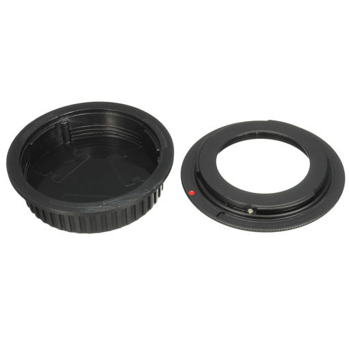 Picture of M42 Screw Lens for Canon EOS EF Mount Adapter Black 5D II III 6D 7D 70D 100D with Cap