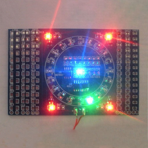 Immagine di DIY SMD Rotating LED SMD Components Soldering Practice Board Skill Training Kit