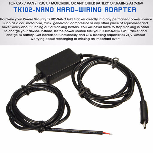 Picture of Hard Wire GPS Tracker Charger Kit Car Vehicle Battery Adapter for TK102 Nano