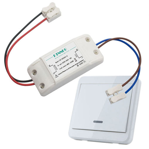 Immagine di KTNNKG Wireless Light Switch Kit + KTNNKG 433MHz Universal Wireless Remote Control 86 Wall Panel RF Transmitter With 1 Buttons