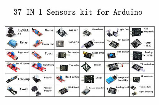 Immagine di Geekcreit 37 In 1 Sensor Module Board Set Starter Kits For Arduino