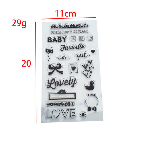 Picture of Lovely baby Forever Always Words Pattern Transparent Clear Silicone Rubber Stamp Paper Art Scrapbook