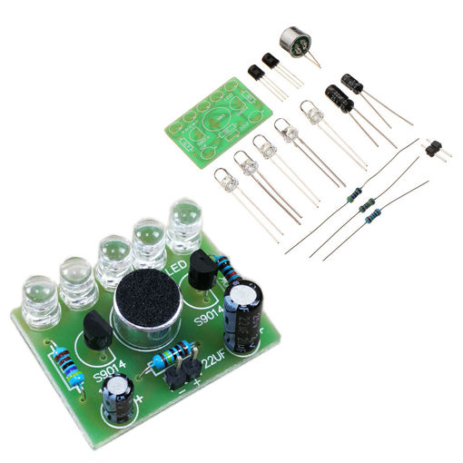 Picture of 3pcs DIY Voice Controlled Melody Light 5MM Highlight DIY LED Flash Electronic Training Kit
