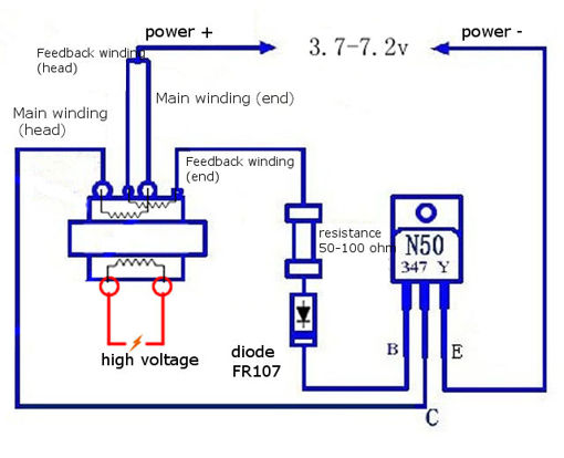 Immagine di DIY Inverter Boost High Pressure Generator Arc Ignition Lighter Coil Module
