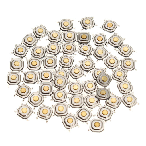 Immagine di 150Pcs DC12V 4 Pins Tact Tactile Push Button Switch Momentary SMD Switch 5x5x1.5MM