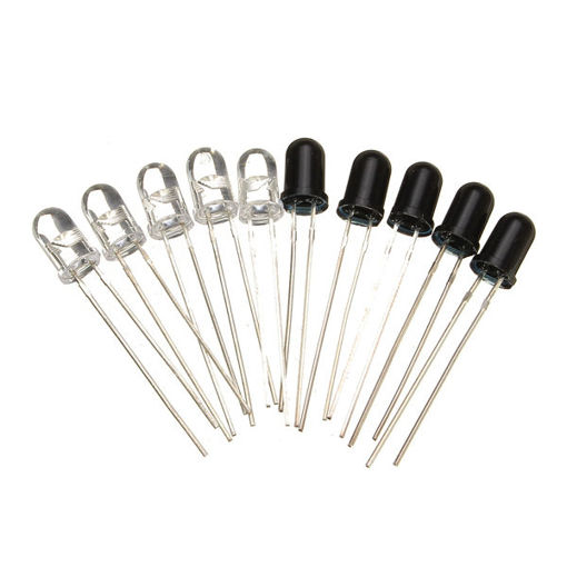 Picture of 50pcs 5mm 940nm IR Infrared Diode Launch Emitter Receive Receiver LED