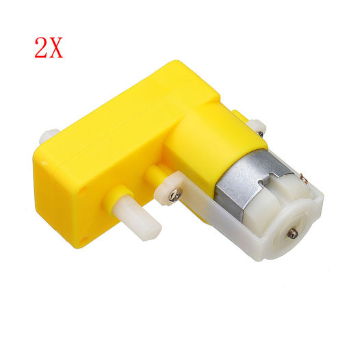 Picture of 2pcs DC3-6V Dual Axis L-Type TT Motor DC Geared Motor for Arduino Car
