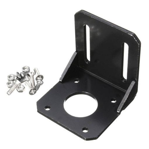 Picture of 42MM NEMA17 Stepper Motor Alloy Steel Mounting Bracket With 5x5x5cm Screws For 3D Printer