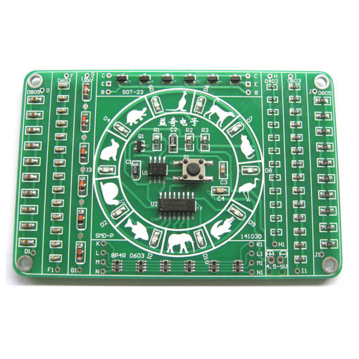 Immagine di EQKIT SMD Component Soldering Practice Board DIY Electronic Production Module Kit