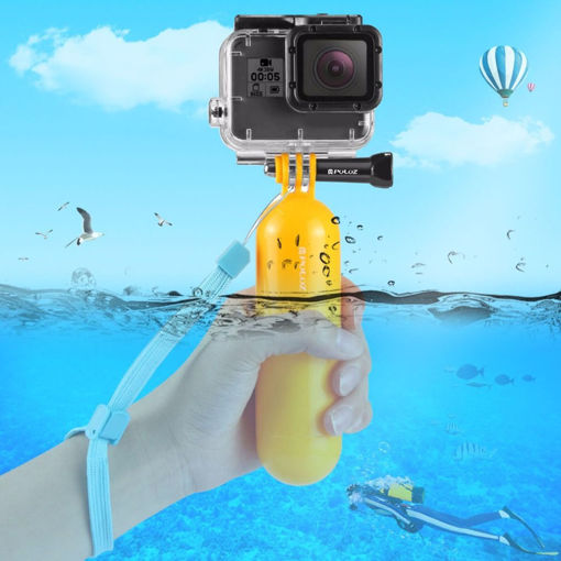 Immagine di PULUZ PU81 Floating Stick Buoyancy Hand Grip Holder With Adjustable WrisT-strap for Action Sport Camera