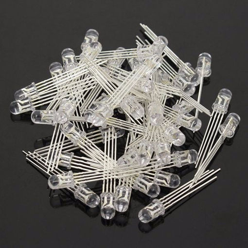 Picture of 50pcs LED RGB Common Cathode 4-Pin F5 5MM Diode